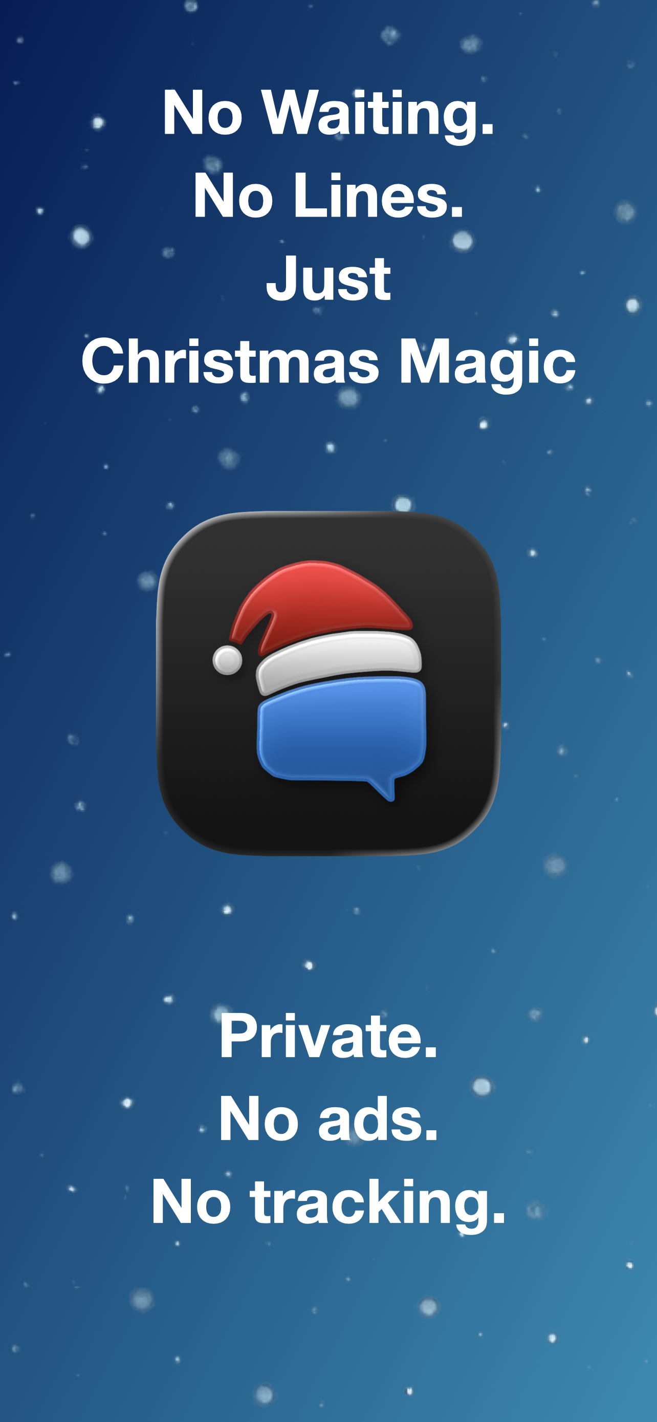 Chat with Santa screen